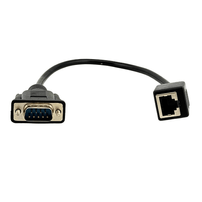 Cabo Adaptador Serial DB9 Macho para RJ45 Fêmea com Rabicho - 8221