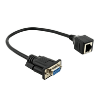 Adaptador Serial DB9 Fêmea para RJ45 Fêmea com Rabicho - 8220