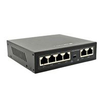 Switch 6 portas (4 PoE) 10/100 - Tomate MTV-744 -  PoE 65 W, modos 100 m/250 m - 8372