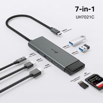 Hub USB-C 7 em 1 (HDMI 4K 60Hz, 3× USB 3.0, SD/microSD UHS-I, PD 100W) - TP-Link UH7021C - 8419