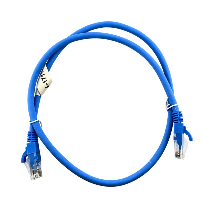 Cabo de rede u/utp flex. 0.75m cat6 24awg azul anatel (cobre)