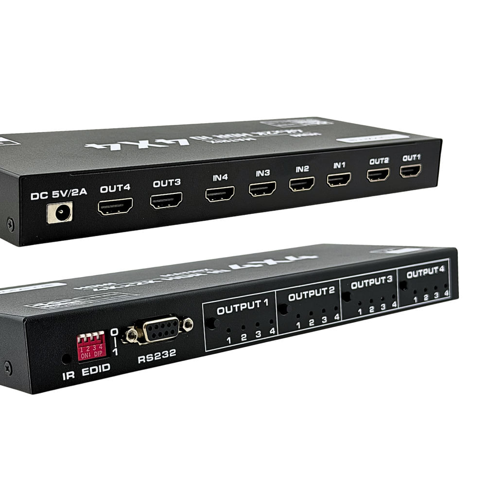 アンタレス TC4MATRIX Matrix HDMI 4x4 4K - Tomate - Modelo MHD-414A - Central Cabos