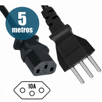Cabo de Força Novo Padrão 10A 5 Metros - 1199