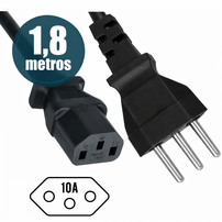 Cabo de forca tripolar 10a 1,80 metros 5 unidades - 425_05