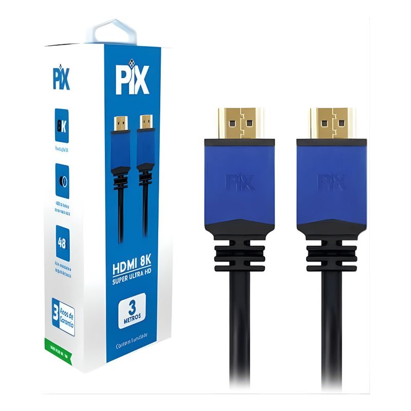 Cabo hdmi 2.1 - 8k hdr 19p - 30awg - 3m 018-2135