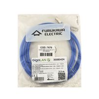 Patch Cord Furukawa GigaLAN Green CAT6A Azul 2,5 m - Blindado (F/UTP) - LSZH - T568A/B - 35085424 - 7676