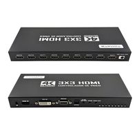 Controlador de Video Wall HDMI 3x3 - 9 Saídas HDMI 4K - 1 Entradas HDMI/DVI/HDCP - Tomate - Modelo MVW-313A - 8430