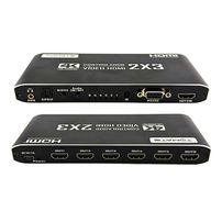 Controlador de Video Wall HDMI 2x3 — 6 Saídas HDMI 4K - Entradas HDMI/DVI - Tomate - Modelo MVW-213A - 8429
