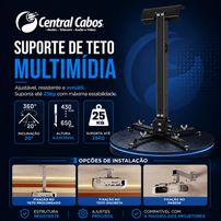 Suporte para projetor de teto/parede universal ajustável 25kg 360 - 8470