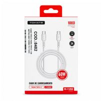 Cabo USB-C para USB-C 1 Metro 60W Turbo Tomate TC-112CC - 8482