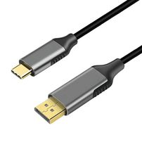 Cabo Adaptador USB Tipo-C para DisplayPort Macho 8K 60Hz 1,8m Tomate MCB-055 - 8498