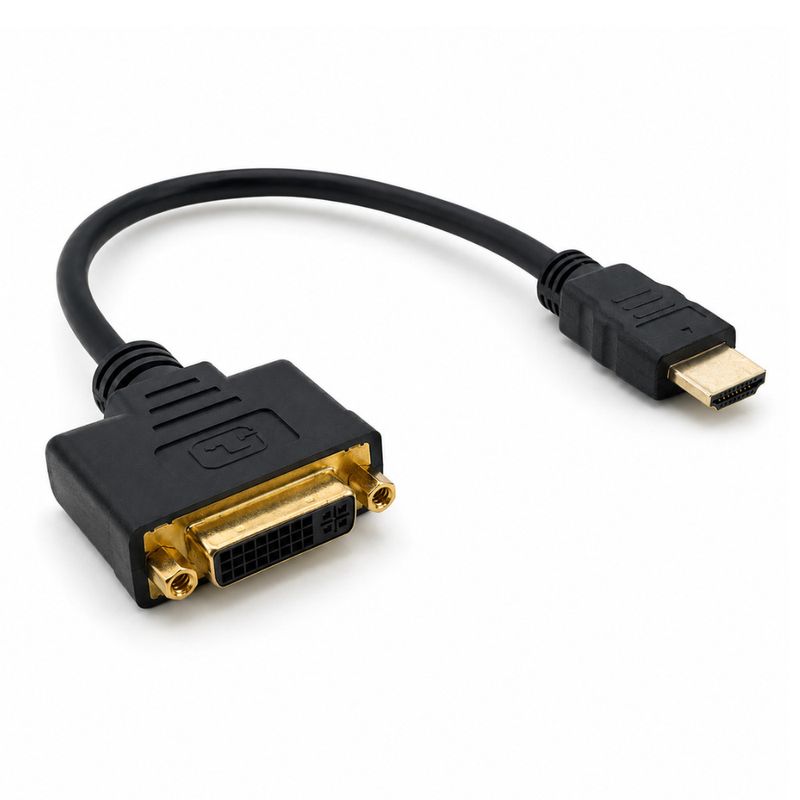 Cabo adaptador hdmi macho para dvi femea rabicho 30cm