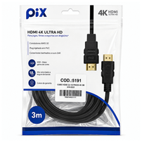 Cabo hdmi 2.0 19 pinos 4k 3d 3 metros - 5191