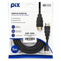 Cabo hdmi 2.0 19 pinos 4k 3d 5 metros - 5244