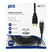 Cabo HDMI 2.0 19 Pinos 4K 3D 10 Metros - 5245