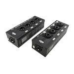 Extensor xlr macho para xlr femea/p10 via rj45 - 4 canais