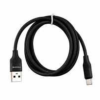 Cabo USB-A para USB-C Turbo 18W 20v 3A 1 m Preto Tomate TC-111AC - 8543