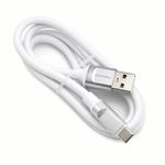 Cabo usb para tipo c 1,2m 5v 2.4a 6mm turbo branco tc-202c