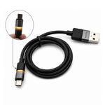 Cabo usb para tipo c 1,00 metro 5v 2.4a 18w turbo preto tc-221ac