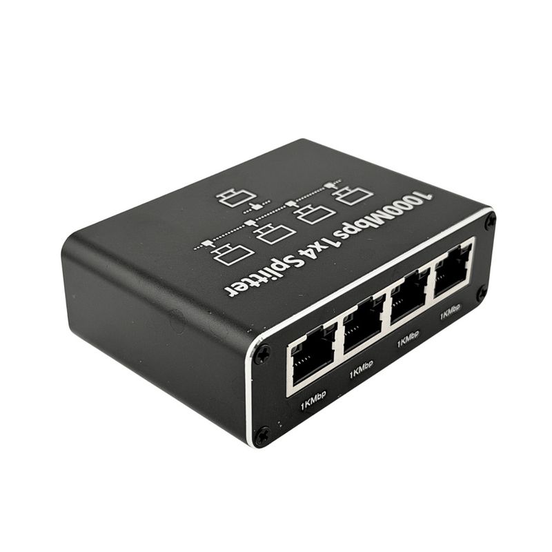 Switch rede 1 entrada para 4 saidas gigabit