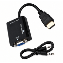 Cabo Adaptador HDMI para VGA Full HD 1080p 60 Hz com Áudio P2 20 cm Tomate MTV-712 - 8526