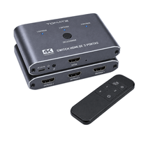 Switch HDMI 4K 60Hz 3 Entradas 1 Saída com Controle Remoto Tomate MTV-757 - 8565