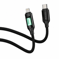 Cabo USB-C para Lightning 1 Metro 27W 3A Turbo com LED TC-507CL Tomate Preto - 8577