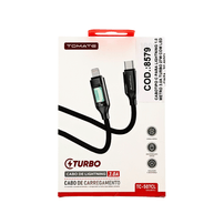 Cabo USB-C para Lightning 1 Metro 27W 3A Turbo com LED TC-507CL Tomate Cinza - 8579