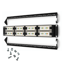 Patch Panel 48 Portas Cat5e com 2 Guias Traseiras - 1353