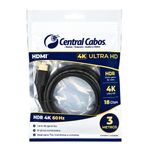 Cabo hdmi 2.0 - 4k hdr 19p - 30awg - 3m